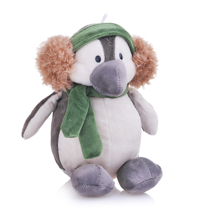 Мягкая игрушка Пингвин с наушниками 20 см
