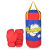 НАБОР для бокса: груша 50 см х Ø20 см. с перчатками. Цвет синий+красный ткань Оксфорд
