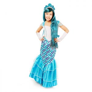 Карнавальный костюм Русалка (платье, ободок, перчатки, парик) размер 116-60