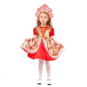 Карнавальный костюм Царевна (платье, кокошник) размер 122-64