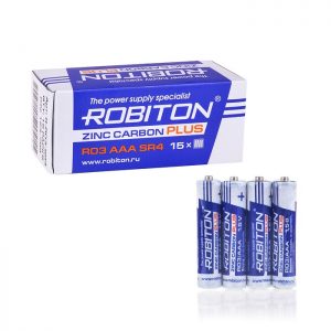 Батарейки солевые ROBITON PLUS R-R03-SR4 R03 SR4, (60шт.)